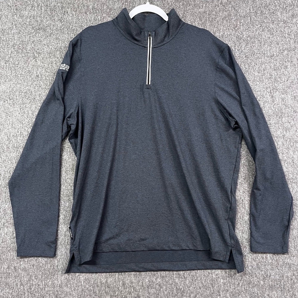 Under Armour Golf 1/4 Zip Sweatshirt XL Dark Grey UM1203 Long Sleeve Sport Tech